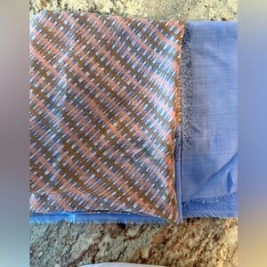 Blue patterned Rodier wrap/shawl